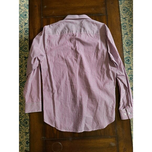Michelsons London Red Check Pattern Button Down Shirt Men's Medium - Picture 2 of 7